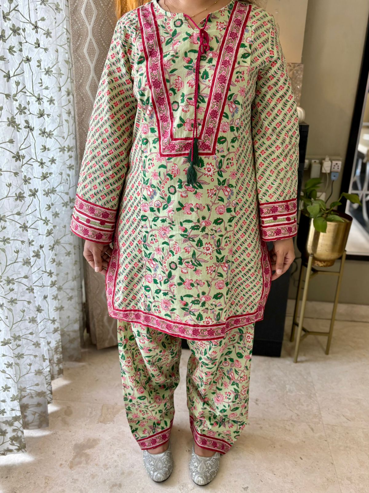 Farshi Salwar in Printed Cotton Fabric - SC0017