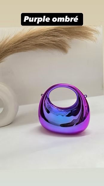Moon Clutch Acrylic Bag - Purple Ombre