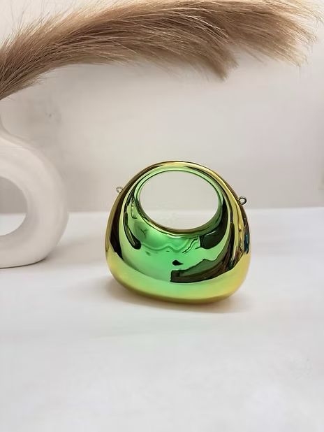 Moon Clutch Acrylic Bag - Green