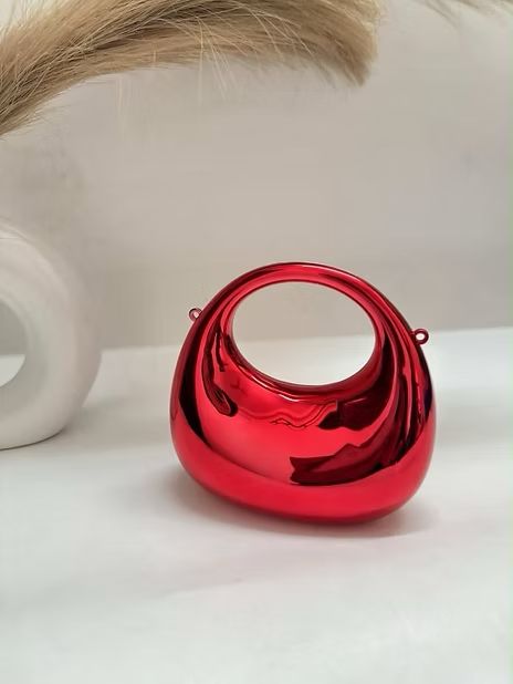 Moon Clutch Acrylic Bag - Red