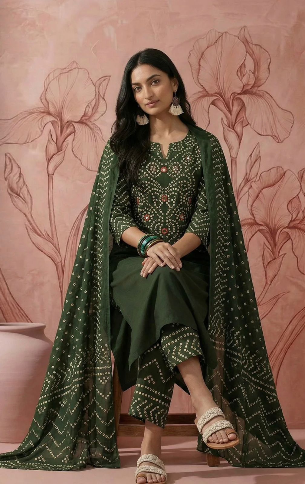 Bandhani Suit Cotton - SC038